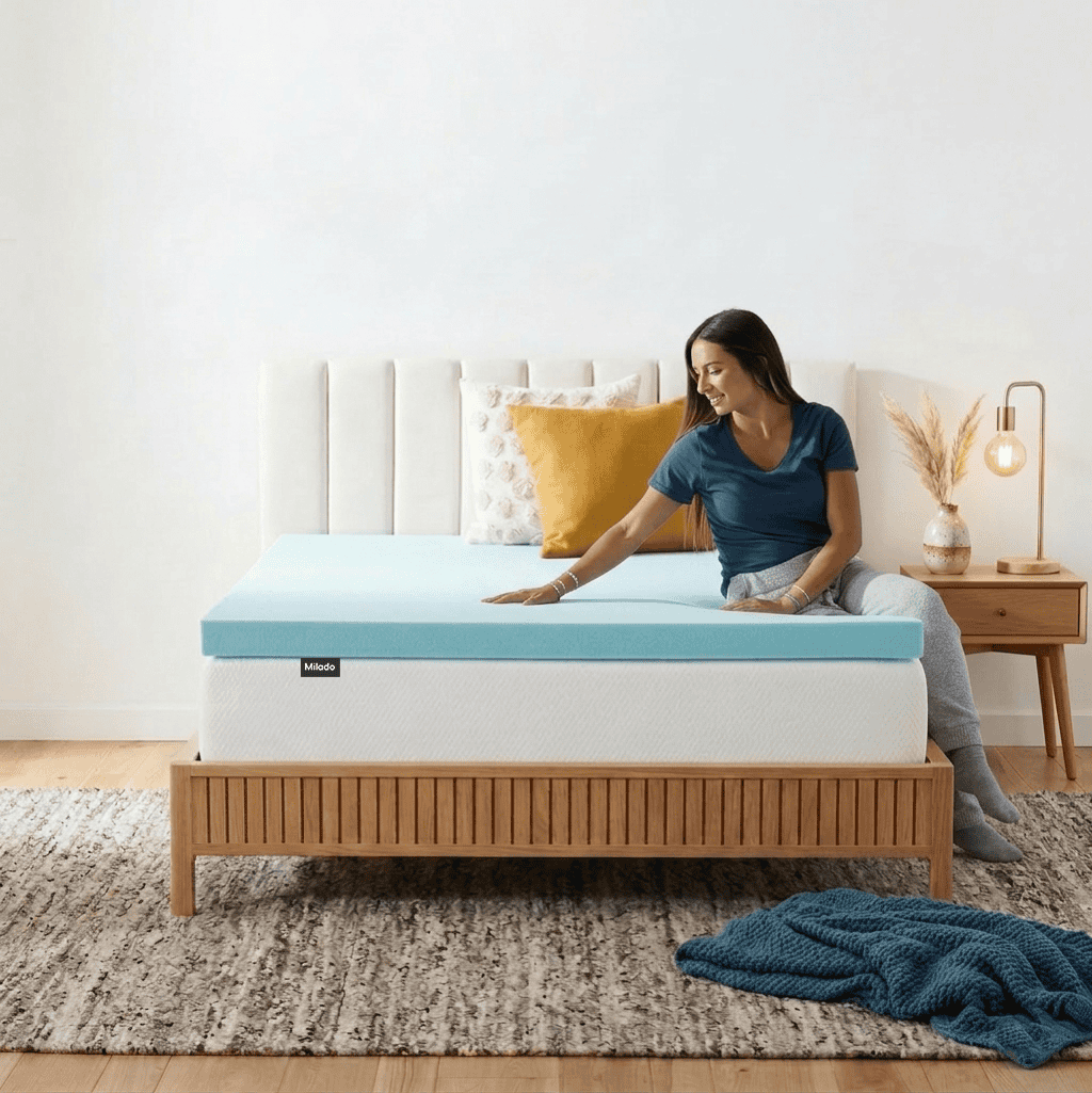 milado cool gel memory foam mattress topper
